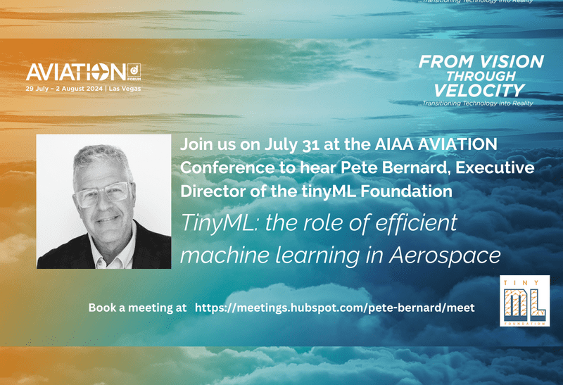 tinyML Foundation at the AIAA AVIATION Forum July 31