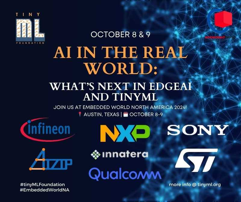 AI IN THE REAL WORLD – Join us at Embedded World North America Oct. 8 & 9