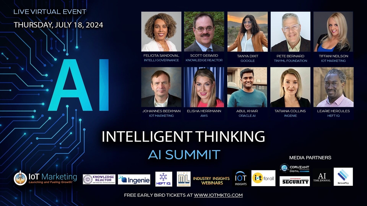 “Flipping The AI Script – Real Impact With EdgeAI and tinyML”  keynote at the Intelligent Thinking AI Summit on July 18